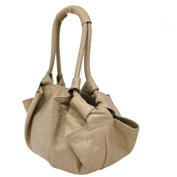 LOEWE Anagram Logo Nappa Aire Hand Bag Leather Gold Spain 34EF512 - Picture 4 of 15